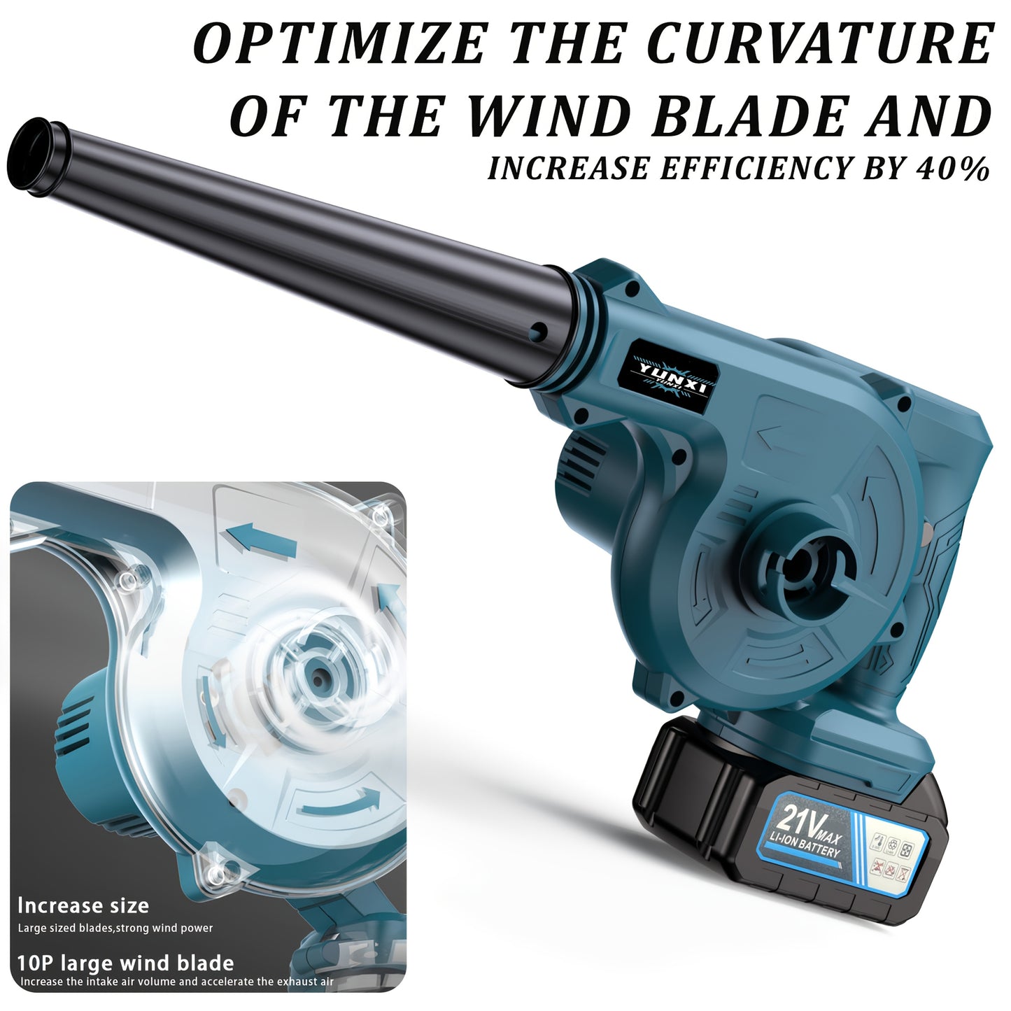 2026 Portable Wireless Leaf Hair Dryer, Equipped with Battery and Charger, Battery Powered, Compact Handheld Blower, Efficient and Simple, Is a Powerful Assistant for Maintaining Lawns and Clearing Yard Leaves
