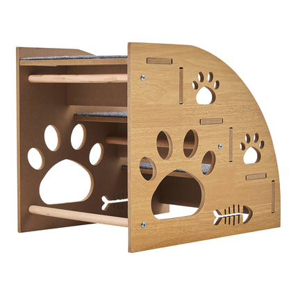 Training Step Ladder | Pet Steps Training | Pet Stairs | Indoor Pet Stairs | Dog Ramp | High Bed Climbing Dog Bed Steps Non-slip Wooden Dog Stairs For Large/medium/small Dogs & Cats Pet Supplies 30*40*35cm