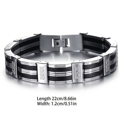 European and American Style Jewelry, Fashionable New Men's 304 Stainless Steel Bracelet, Student-style Gift