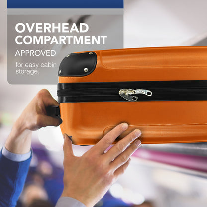 LUGG Skywander 15 Inch (45x34x20cm) Lightweight Underseat Cabin Bag EasyJet Approved Carry-On Suitcase, Durable ABS Hard Shell, Smooth Double Spinner Wheels, Water Resistant & Compact Travel Luggage (45x34x20cm)