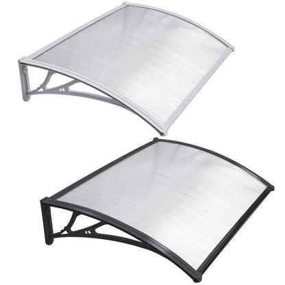 Costoffs Door Canopy, Door Awning Shelter, Outdoor Awning Canopy, Window Rain Shelter, Front Door Awning Window Outdoor Rain Shelter Cover for Garden Door Porch, Roof, Patio, 120 x 76 cm, Black/White