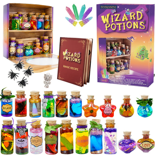 DIY Magic Potion Craft Kit, Wizard Potion Bottles Making Set, Fantasy Wizard Themed Arts And Crafts for Kids 6+, Easter Birthday Party Favors