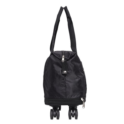 Travel Bag with Detachable Wheels, Expandable Duffel Bags for Women, Foldable Rolling Duffle Bag with Wheels, Carry on Luggage, Gift for Men Women Suitcases