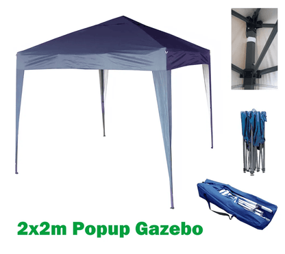 2x2m Pop-up Gazebo Waterproof Outdoor Garden Marquee Canopy No Sides