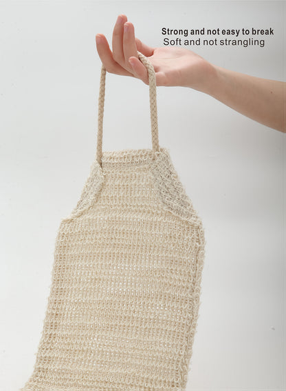 Exfoliating Back Scrubber with Dual-Sided Handles for Deep Skin Cleansing and Massage, Linen Blend Loofah Towel, Strong Back Scratcher for Itch Relief and Skin Cleansing, Special Offer, Fast Super Foaming, One Size Fits All, Unisex