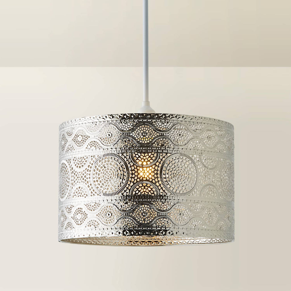 Moroccan-Style 30 cm Drum Ceiling Light Shade - product view 1
