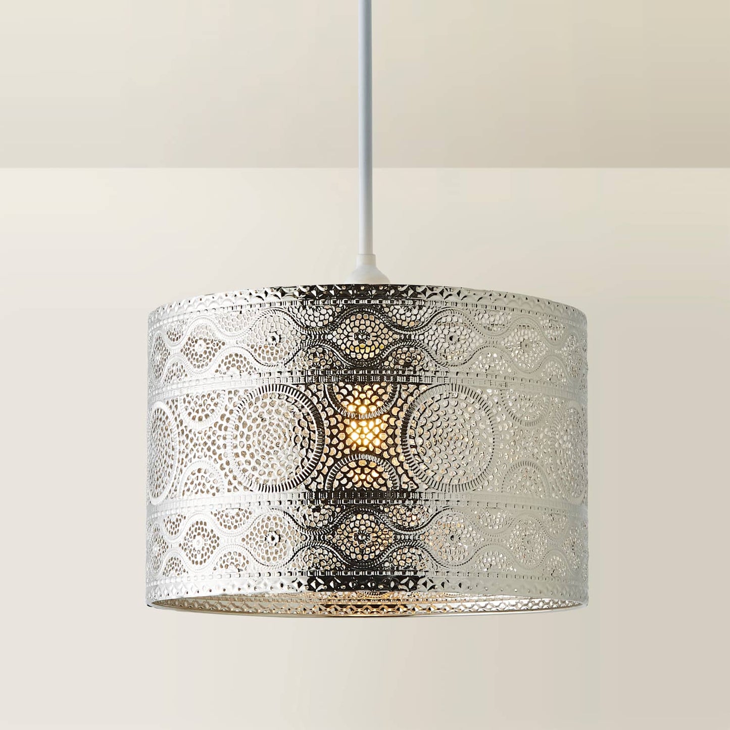 Casablanca Moroccan Style 30cm Pendant Easy Fit Ceiling Light Drum Lamp Shade