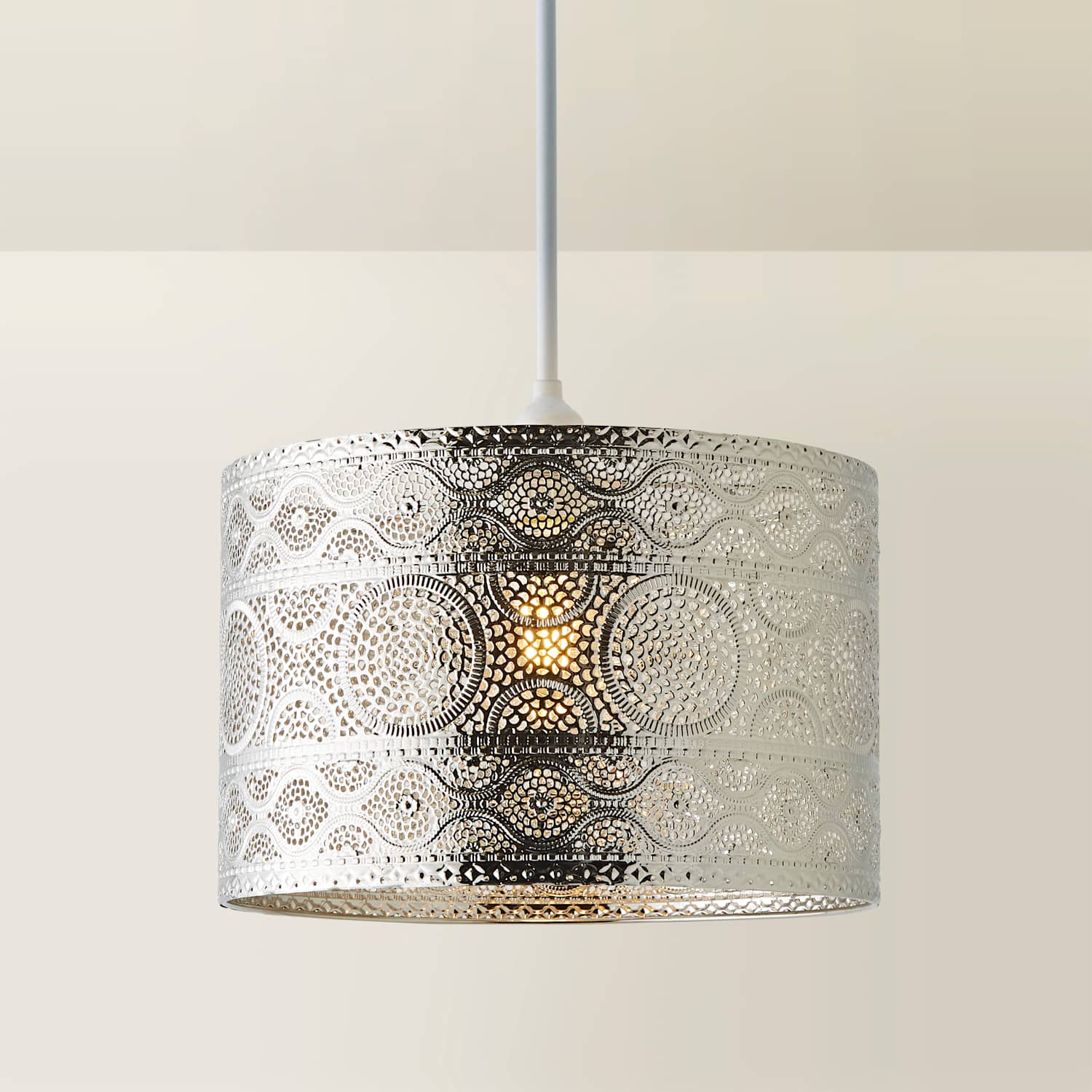 Moroccan-Style 30 cm Drum Ceiling Light Shade - product view 1