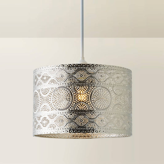 Casablanca Moroccan Style 30cm Pendant Easy Fit Ceiling Light Drum Lamp Shade