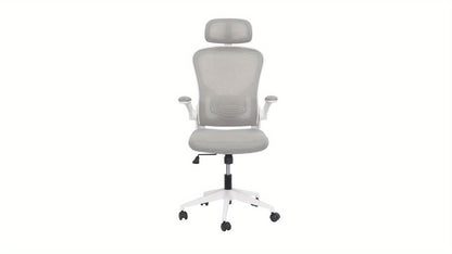 Ergonomic Office Chair, Desk Chair with Back Support, 360° Rotation, Adjustable Lumbar Support & Headrest & 90° Flip-up Armrest, Office Chairs for Home Office, Work, Bedroom, Computer Black