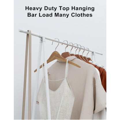 Multifunctional Metal Clothes Hanger with Triangular Wheeled Stand, Mobile Multi-Layer Storage And Organization Rack, Suitable for Home, Kitchen, Wardrobe Organization, Hanging Clothes And Coat Rack - Suitable for Easter, Thanksgiving, Valentine'S Day, Fa