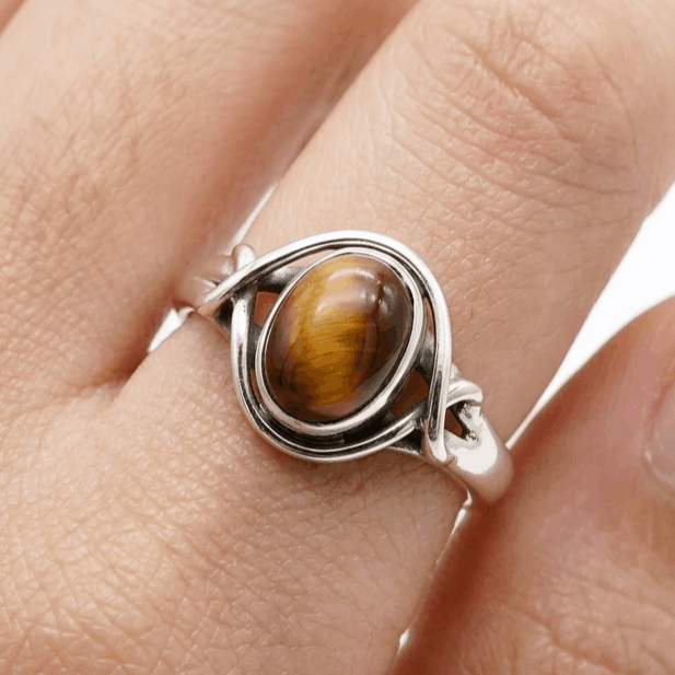 925 Sterling Silver Natural Gemstone Designer Ring~ Natural Gemstone Ring ~ Amethyst, Labradorite, Rainbow Moonstone, Carnelian, Malachite, Gift For Birthday