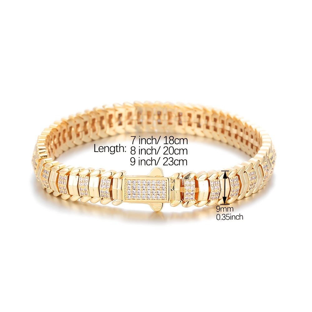 ICEDCHICS 1pc 9mm Snake Bone Armband Polygonal Armband Hip Hop Armband Unisex Armband Vatertag Muttertag Weihnachten Valentinstag Geburtstag Jahrestag Geschenk
