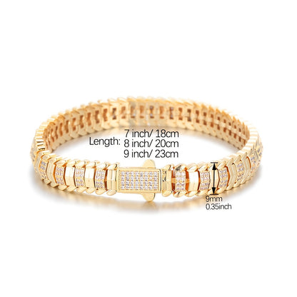 ICEDCHICS 1pc 9mm Snake Bone Armband Polygonal Armband Hip Hop Armband Unisex Armband Vatertag Muttertag Weihnachten Valentinstag Geburtstag Jahrestag Geschenk