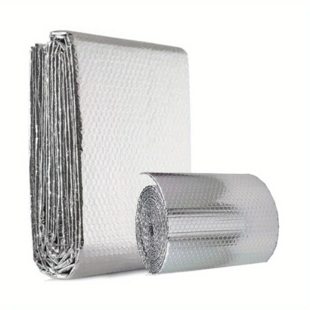 Radiator Insulation Foil Roll Bubble 5M x 60CM Heat Reflective Energy Saving Film with 6 Double Sided Tapes