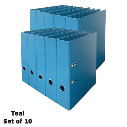 10 x A4 Lever Arch Files, Folders - Office Folder, Back To School Files 10 Pack Lever Arch Folder - Stationary Document Storage