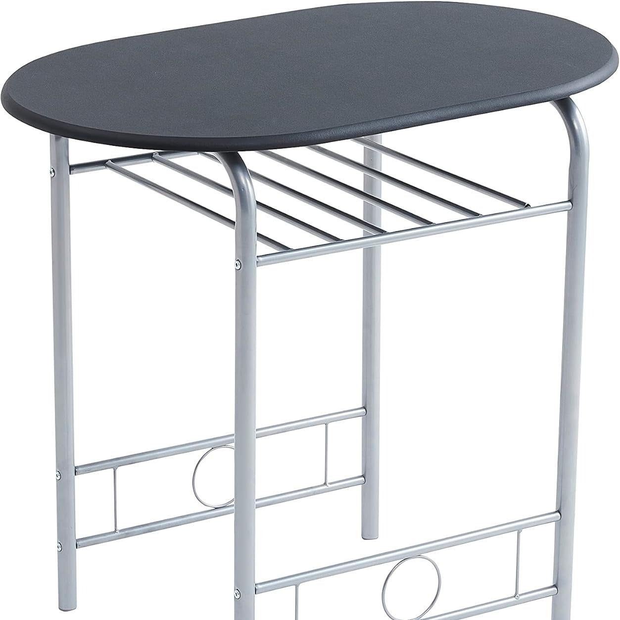 Dining Table and Chairs Set Metal Wood Effect Kitchen Table Dining Chairs
