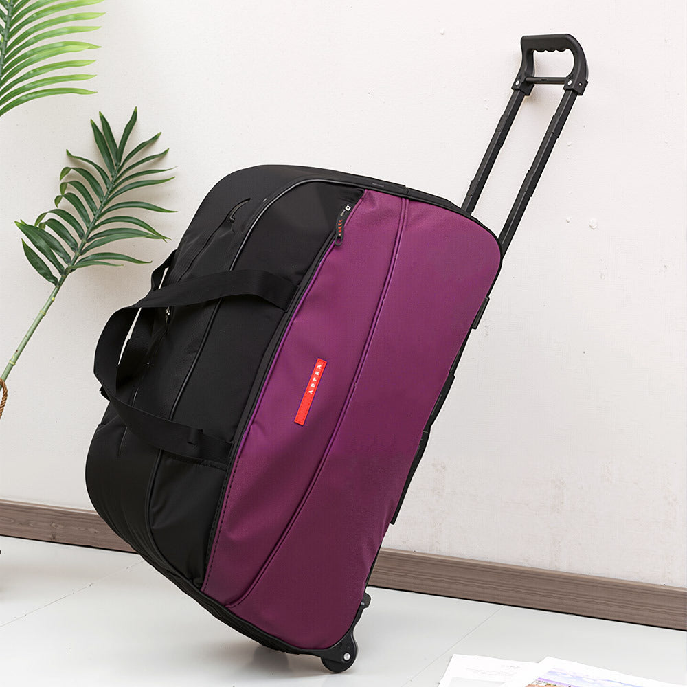 Large Capacity Rolling Travel Bag with Wheels, Lightweight Foldable Luggage Duffel for Weekend Getaways, Business Trips, and Airport Travel, Spacious Carry - on Tote for Packing Essentials