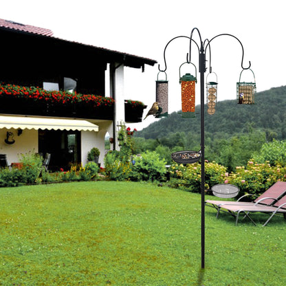 Wild Bird Feeding Station with Feeders Water & Seed Tray Perfect for Gardens Outdoor Feeder Table Ground Spike Base