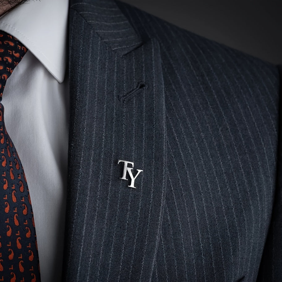 Personalised Double Initial Brooch - Silver or Gold Tone
