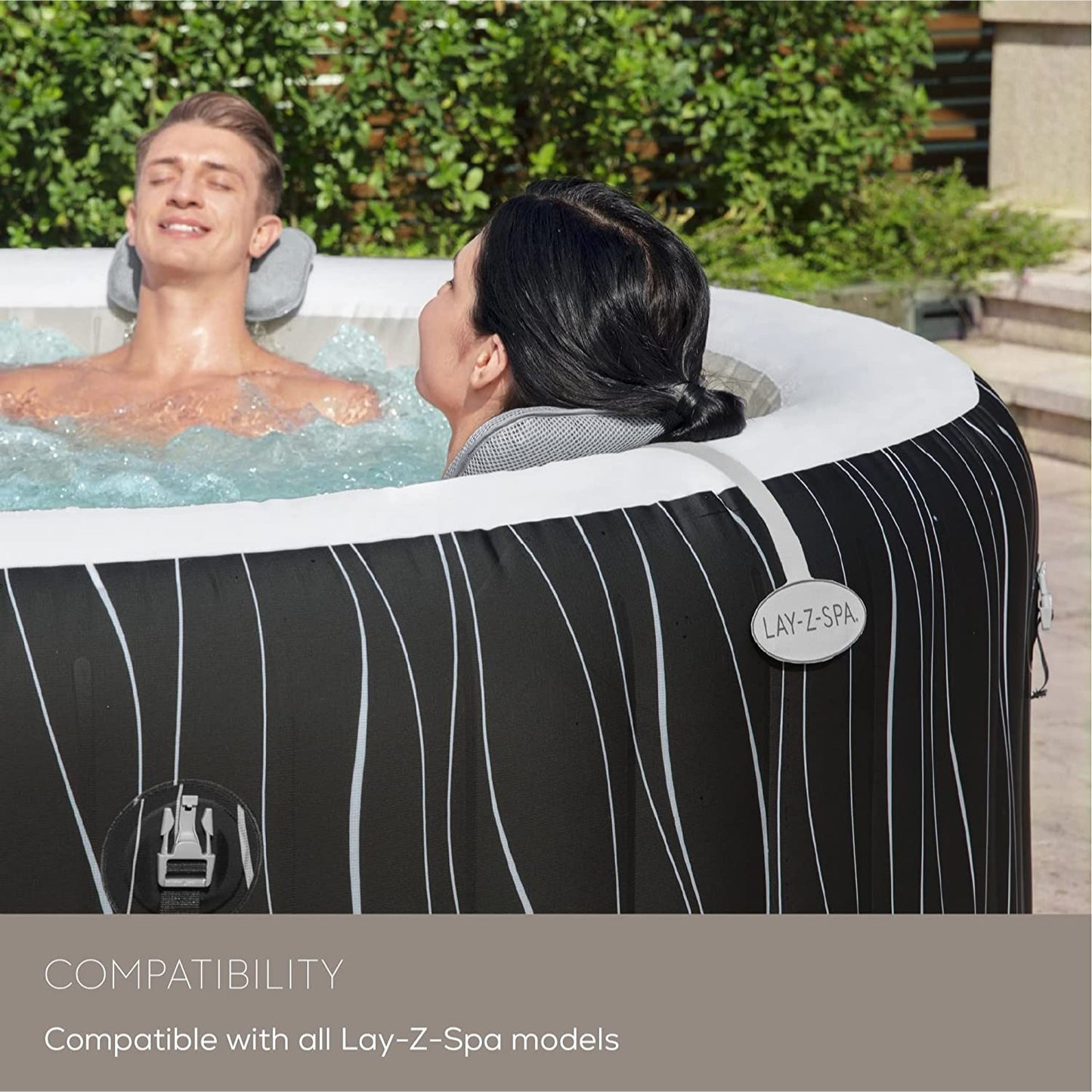 Bestway Lay-Z-Spa Padded Pillow Neck and Head Support for Hot Tub Set of 2