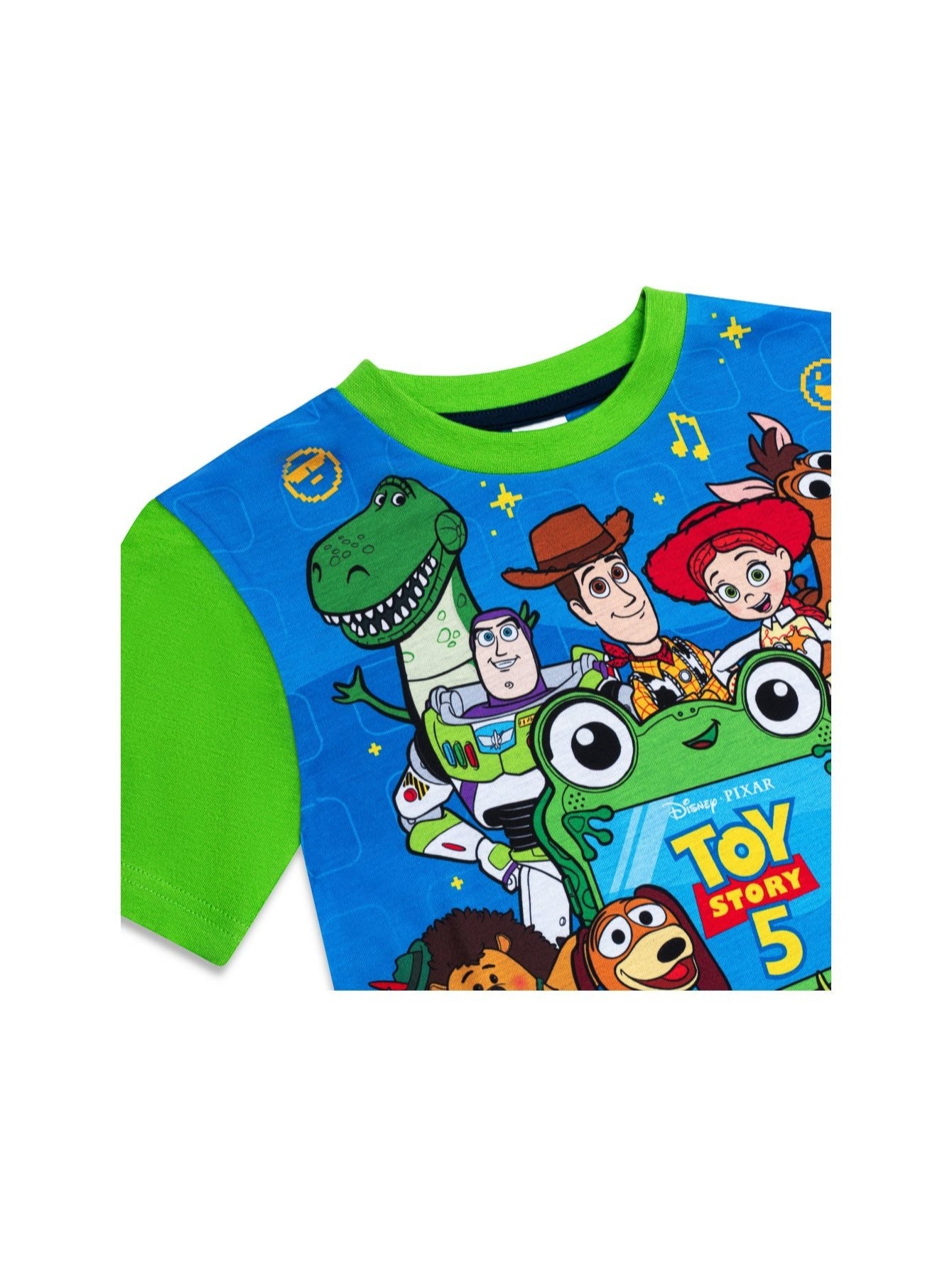 Disney Toy Story Boys Pyjamas, Kids Short Summer PJs Set, Buzz Lightyear Woody Rex Toy Story Nightwear Toddler Pyjama Set Ages 18 Months to 7 Years