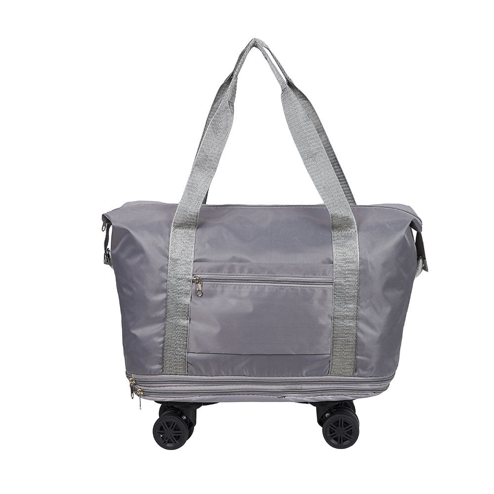 Travel Bag with Detachable Wheels, Expandable Duffel Bags for Women, Foldable Rolling Duffle Bag with Wheels, Carry on Luggage, Gift for Men Women Suitcases