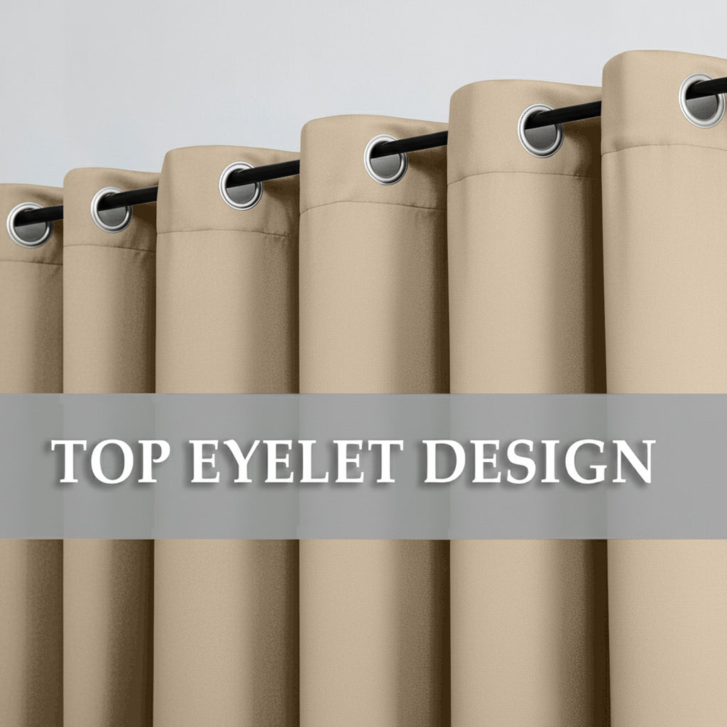 Blackout Eyelet Curtains with Matching Ties – Colour & Size Options