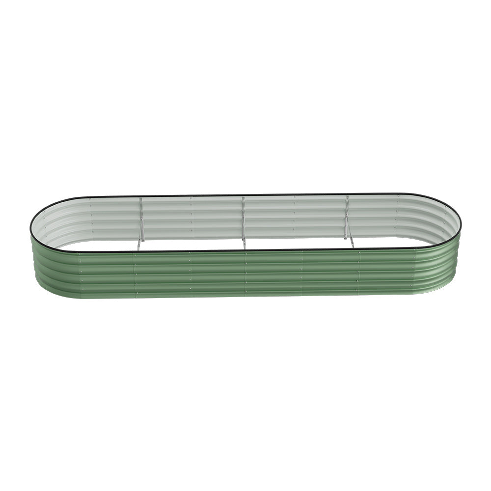 Metal Raised Garden Bed with Climbing Frame – Extra Large Oval Planter Box for Vegetables, Flowers & Herbs | Bottomless Outdoor Garden Bed 160/240/320cm
