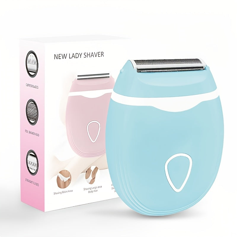Electric Shaver for Women, Electric Razor Bikini Legs Underarm Public Hairs Portable Trimmer, Wet And Dry Use(No Batteries)