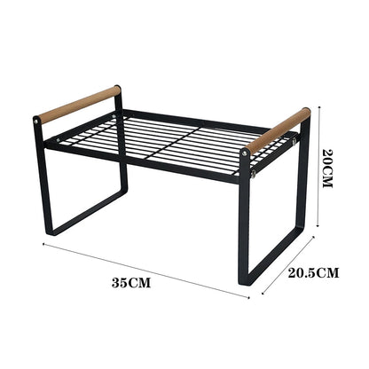 Kitchen Counter Shelf Metal Wire Stackable Cupboard Spice Rack Space Saving Countertop Orgainzer and Storage Rack Shelves for Kitchen Pantry Bathroom