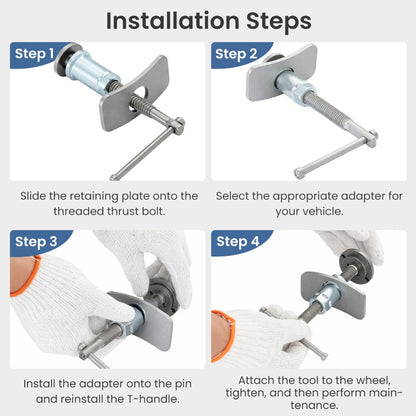 22pcs Brake Caliper Rewind Tool Kit Universal Disc Brake Piston Wind Back Tool Set for Cars Trucks & SUVs Heavy-Duty Caliper Compression Tool for Front & Rear Brake Pad Replacement