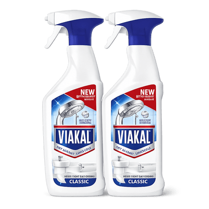 VIAKAL CLASSIC Limescale Remover Spray, 2 x 500ml, Multi-Surface Bathroom and Kitchen Cleaner, Helps Remove Limescale and Watermarks