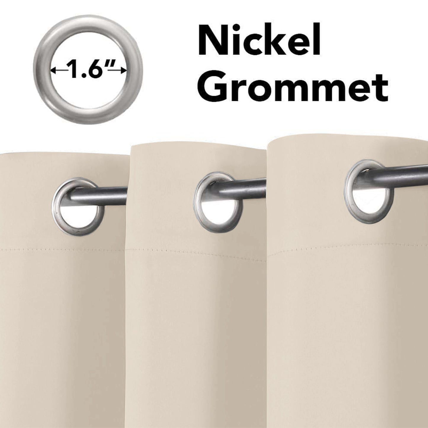 2pcs Full Blackout Curtains, 100% Polyester Fabric, Privacy Protected, Sound proof, Energy saving Grommet Top Curtains for Bedrooms, Living Room, Home Decor & Room Decor