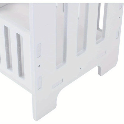 Small Side Table Side End Coffee Table Beside lamp Stand Nightstand Storage Shelf for Living Room Bedroom Bathroom Office Hallway White