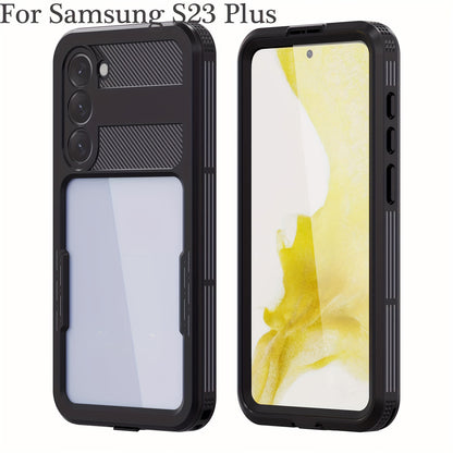 Waterproof Case For Samsung Galaxy S23, S23 Plus, S23 Ultra 5G 360° Full Body Protection Dustproof Shockproof Built-in Screen Protector Phone Case