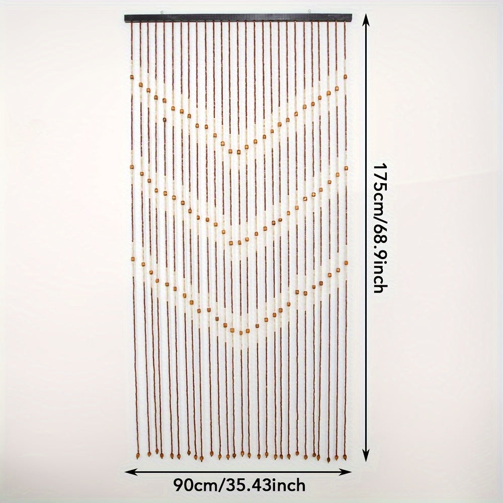 27 Beaded Wood Beaded Door Curtain Screen Room Divider Hanging Door Curtain Home Decoration