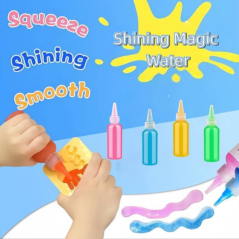 Magic Water Elf DIY Craft Kit 32 Piece - 12 Colours, 12 Moulds & Storage Box | STEM Sensory Art Toy for Boys & Girls | Creative Birthday Gift
