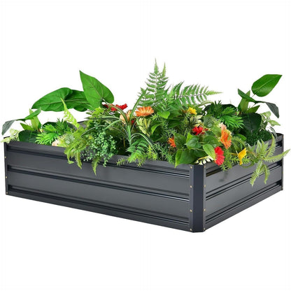 Raised Garden Bed with Greenhouse - 125 x 95 x 92 cm Compact Small Greenhouse With Metal Garden Bed included, Steel Frame, Clear PVC Cover, Zipped Roll up Windows For Plants, Vegetables, Garden