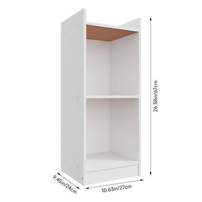 Modern White Wooden Bookcase – Tall & Skinny Bookshelf 2/3/4 Cube Shelves Shelving Storage Unit, Open Shelf Bookshelf For Office Living Room Bedroom Storage Organization