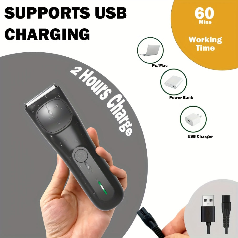 Rechargeable Ceramic-Blade Body Trimmer – Black
