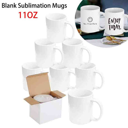 White Blank Sublimation Mugs 11oz Small Handle Heat Press AAA Grade Coffee Mug