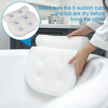 37*34*10cm Luxury Bathroom Spa Bath Pillow Non-Slip Comfortable Headrest Cushion Bathtub