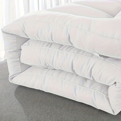10cm Hotel Quality Mattress Topper 4 Inch Deep Filling, Super Soft with Elasticated Straps In Single, Small Double (4ft), Double, King, Super King UK Bed Size, Local Warehouse