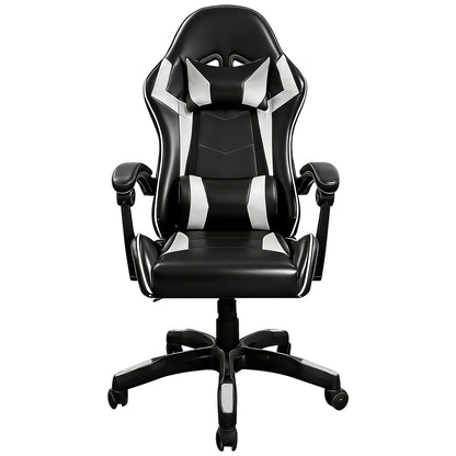 【Gaming Chair】 Ergonomic design Office Chair, height adjustable office chair, Lumbar Support+ headrest, 90° - 135° reclining gaming chair, white, red, gray