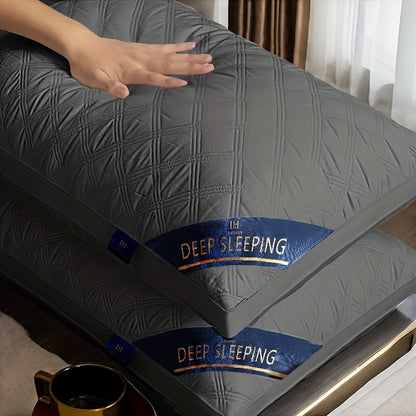 1/2/4pcs Luxury 5-Star Hotel Quality Bed Pillows - Quilted Neck & Spine Support Pillow Suitable for Home & Hotel Use, Machine Washable,, Ideal Sleep Gift ()