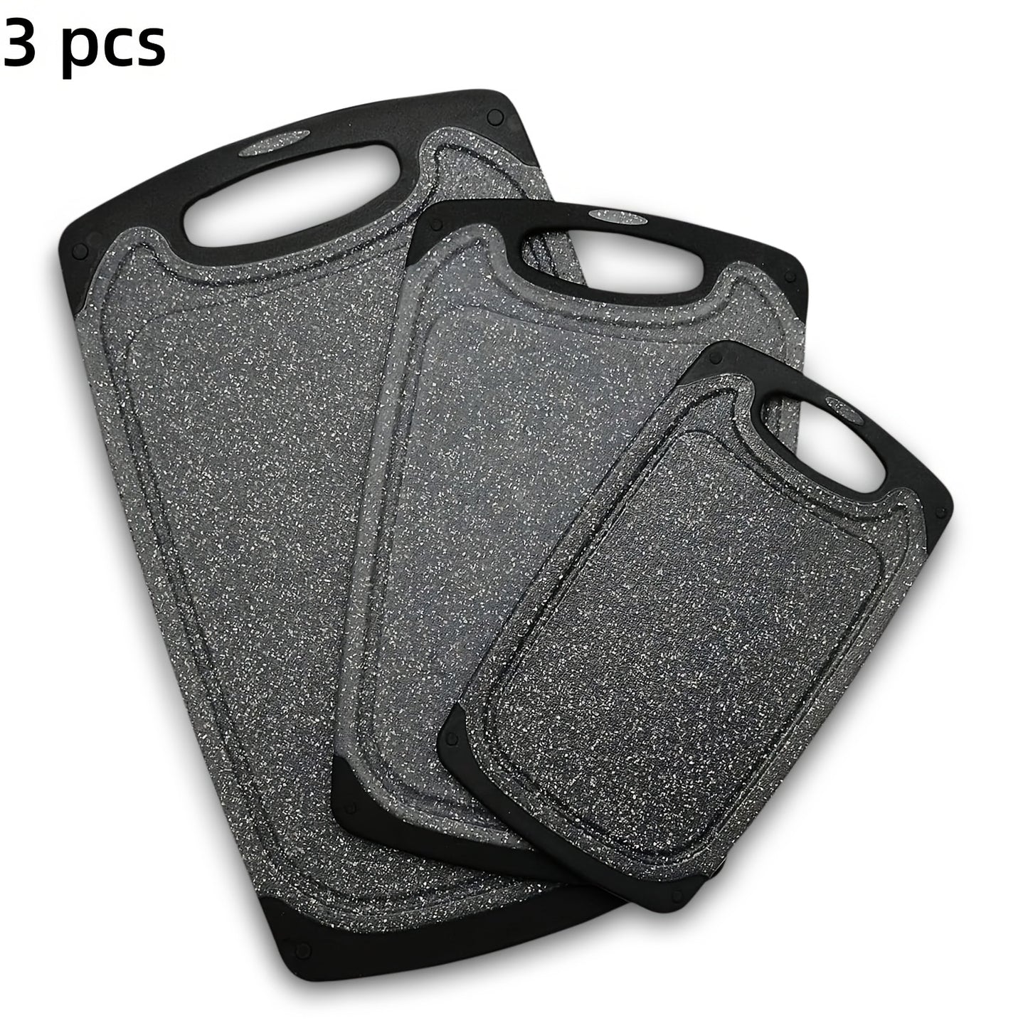 3pcs/13pcs Kitchen Cutting Board, Plastic Cutting Board, Thick Cutting Board, Suitable For Cutting Meat, Vegetables, And Fruits, With Easy-grip Handle, Dishwasher Safe.