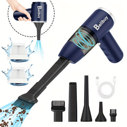 [Car Wireless Vacuum Cleaner] 15000Pa Large Suction Power Handheld And Portable, Long Battery Life Fast Charging with Flat Suction Head, Powerful Vacuuming, Hair Removal, Pet Hair, Nook And Cranny Cleaning, Dust And Hair In The Car, And Suck It Up