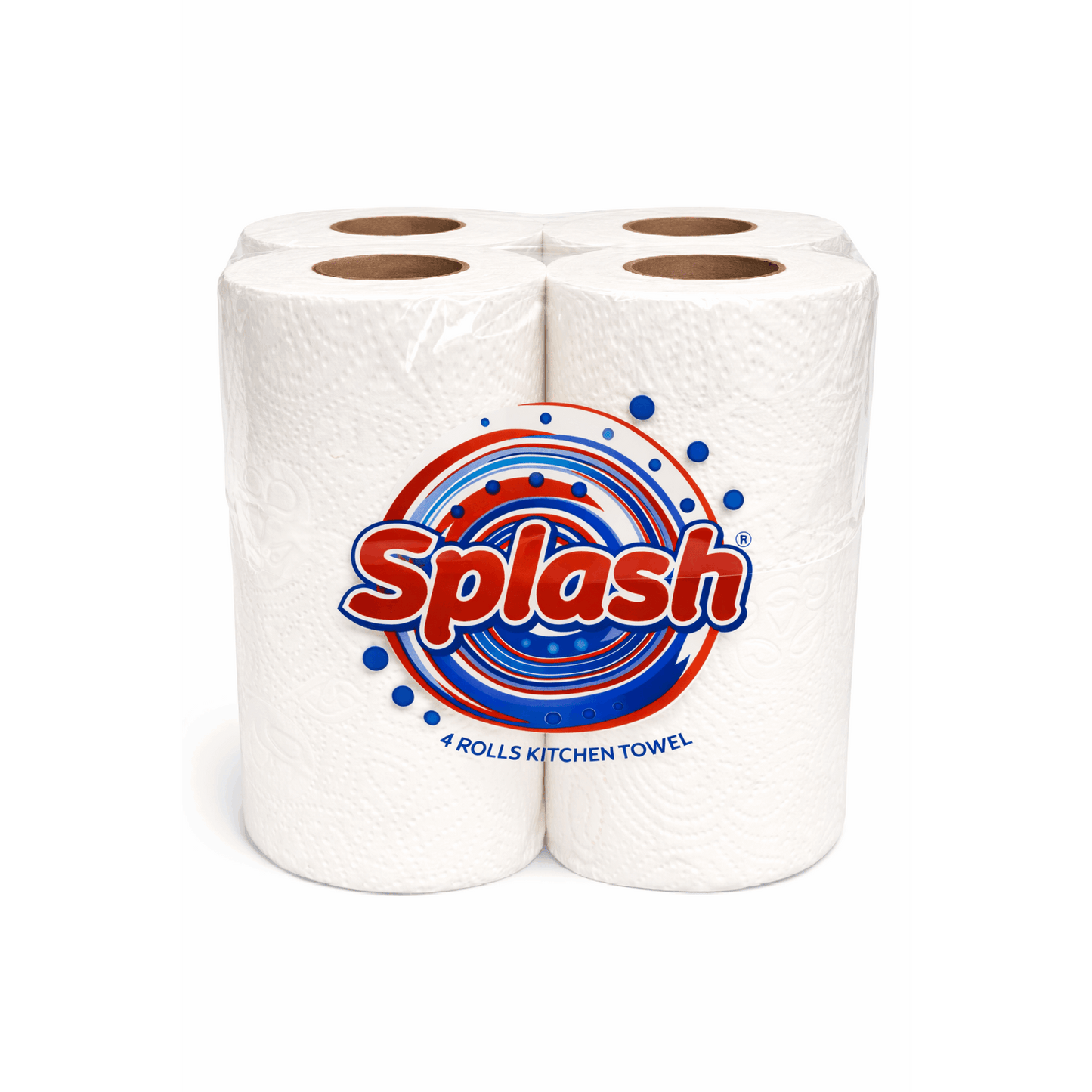 Kitchen Towels. Splash 2-ply Quilted Paper Rolls. . Responsibly Sourced. Strong. 10m per Roll