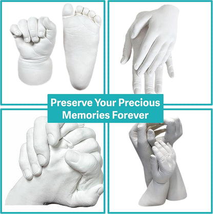 Hand Moulding kit Couples Holding Hands 3D Keepsake Hand Casting kit Unique Personalised Couple Gifts for Her & Him Adults Anniversary, Wedding, Birthday